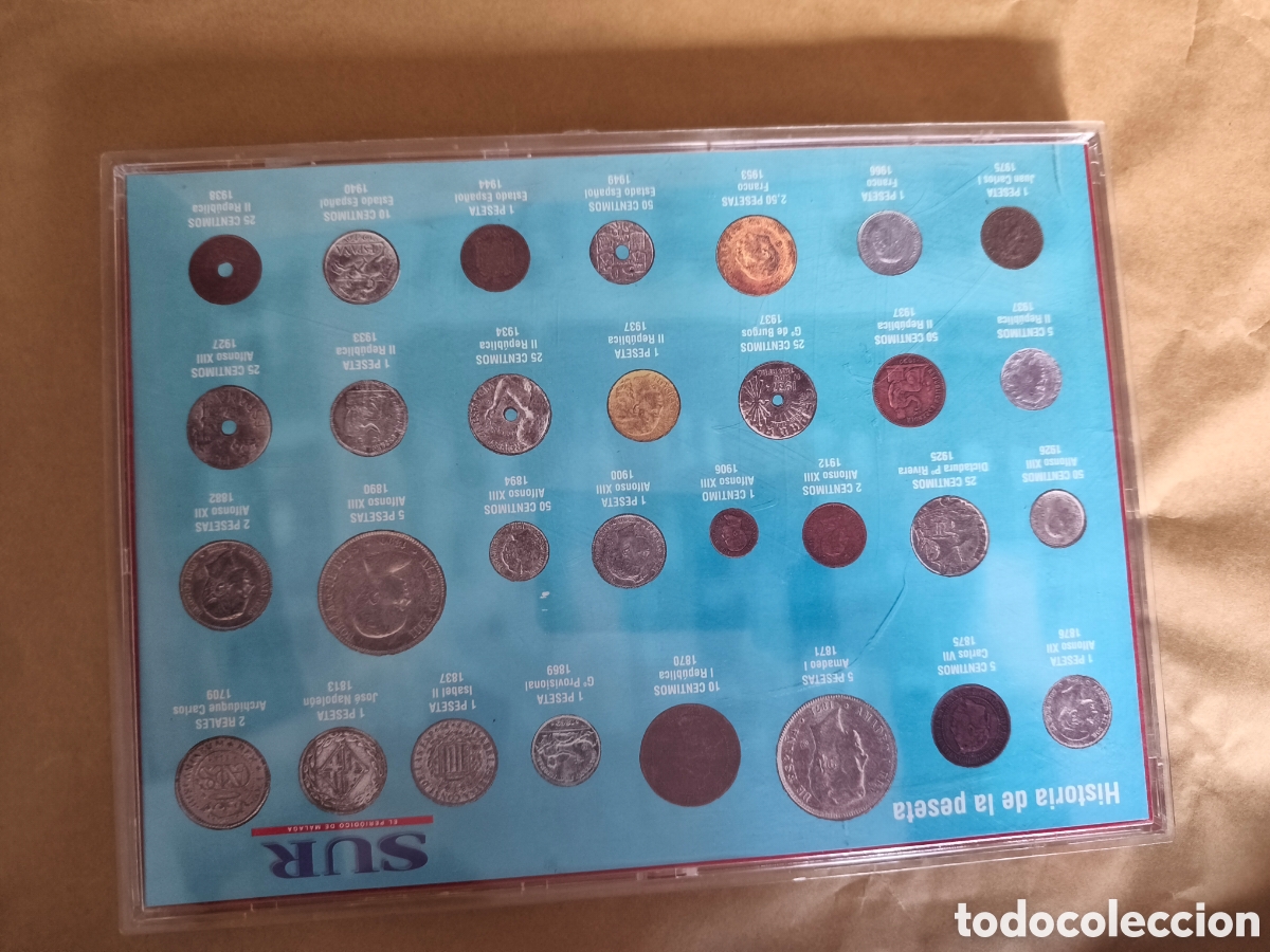Cat&aacute;logos y libros de monedas: Bandeja para monedas colecci&oacute;n pesetas - Foto 2