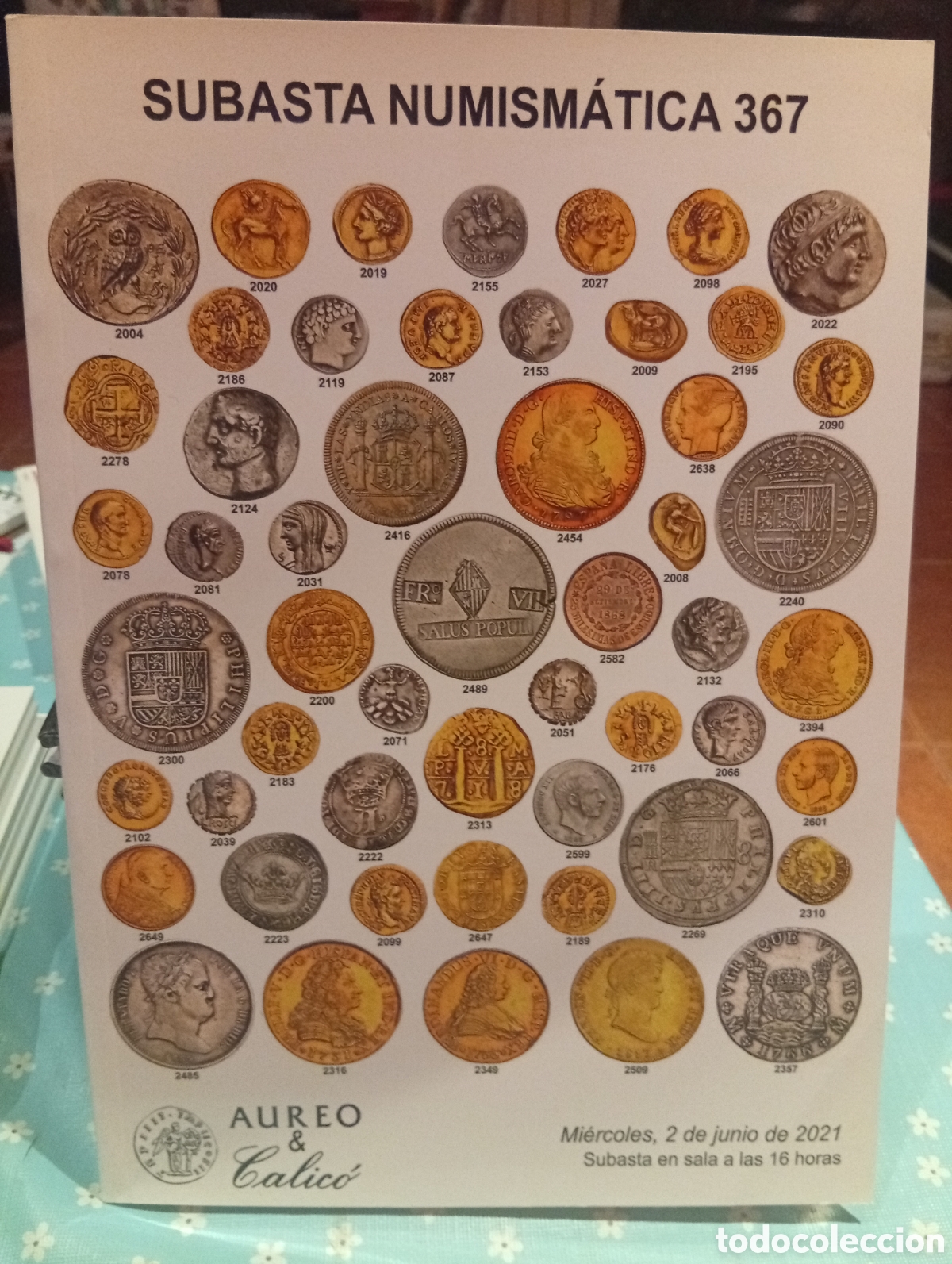 Cat&aacute;logos y libros de monedas: Catalogo subasta Aureo & Calic&oacute; 367 - Foto 1