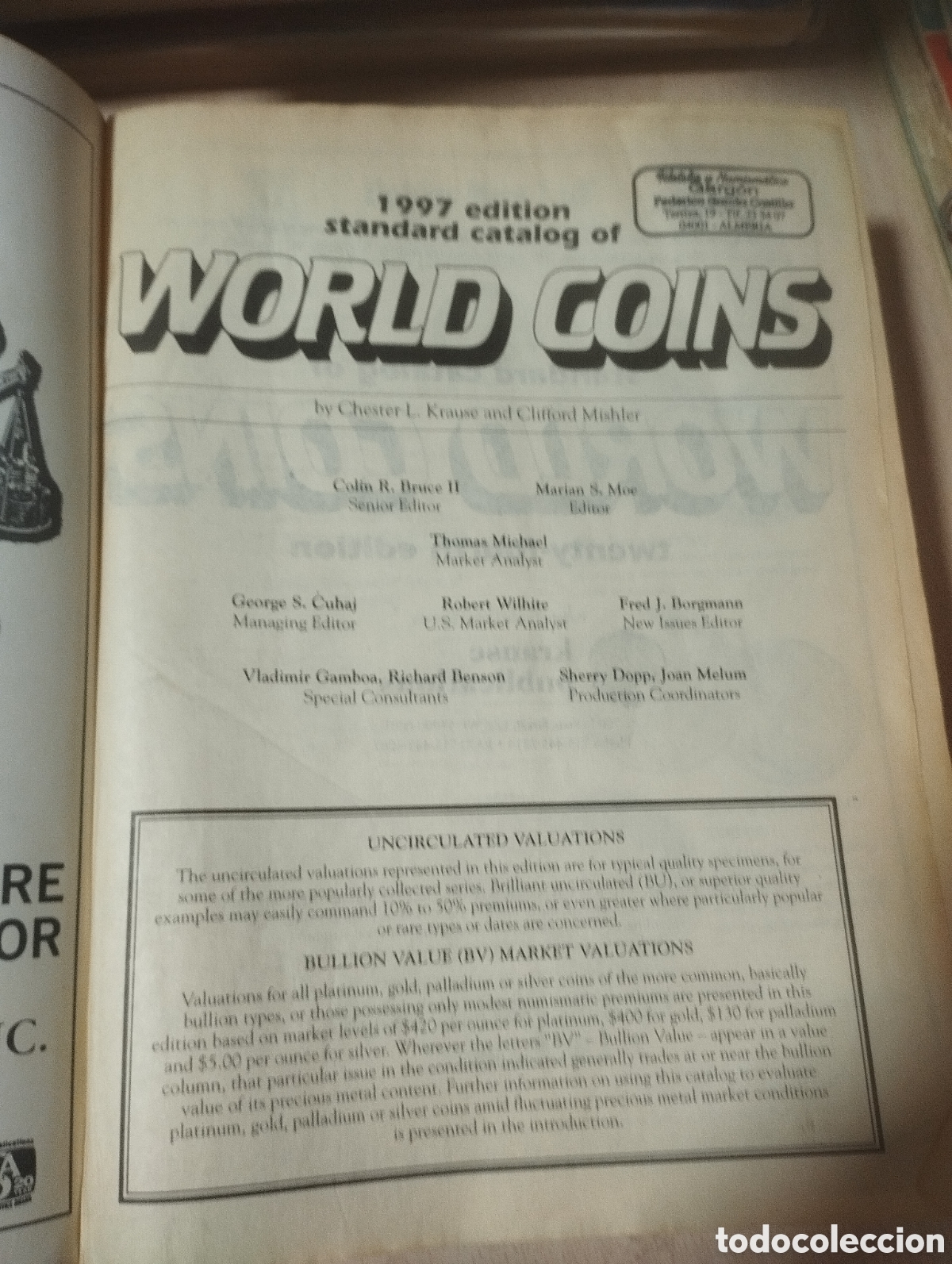 Cat&aacute;logos y libros de monedas: MONEDAS CAT&Aacute;LOGO WORLD COINS 1997 - Foto 2