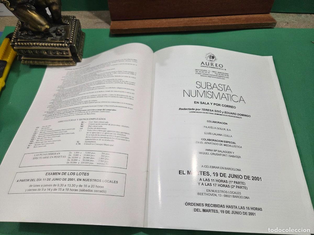 Cat&aacute;logos y libros de monedas: &rdquo;&rdquo;SUBASTA NUMISMATICA&rdquo;&rdquo;...AUREO...2001.... CAT&Aacute;LOGO.. - Foto 4