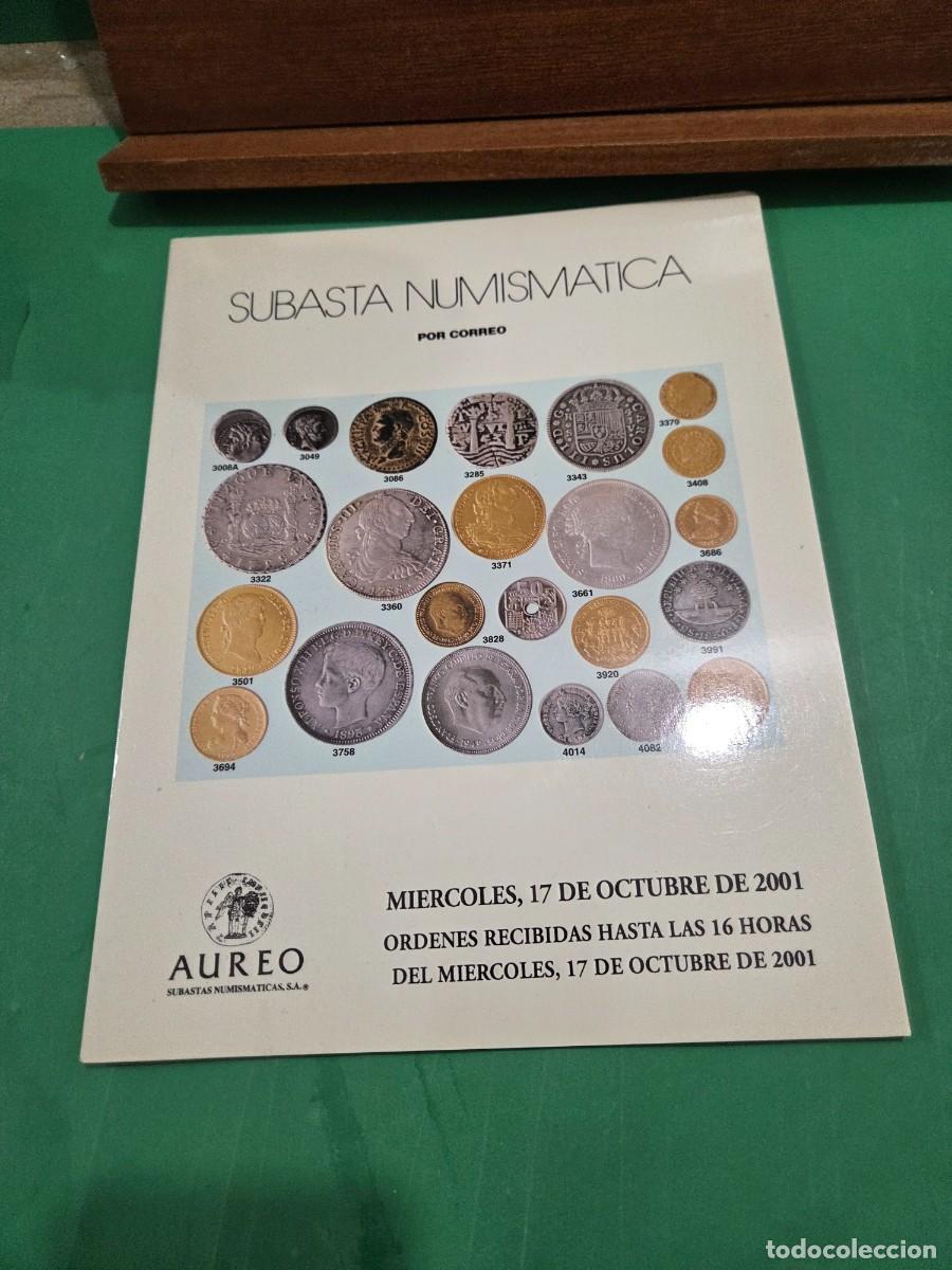 Cat&aacute;logos y libros de monedas: &rdquo;&rdquo;SUBASTA NUMISMATICA&rdquo;&rdquo;....AUREO...2001...CAT&Aacute;LOGO... - Foto 3