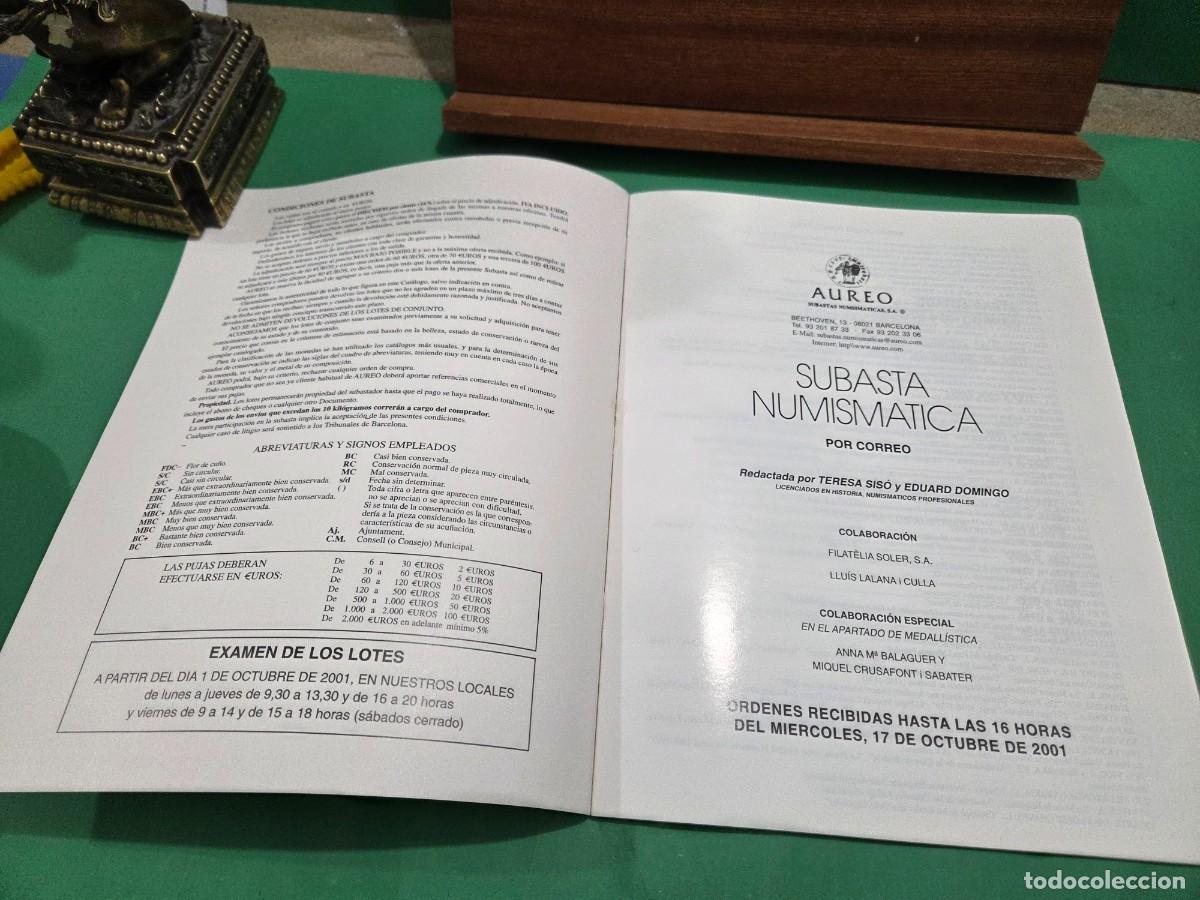 Cat&aacute;logos y libros de monedas: &rdquo;&rdquo;SUBASTA NUMISMATICA&rdquo;&rdquo;....AUREO...2001...CAT&Aacute;LOGO... - Foto 4
