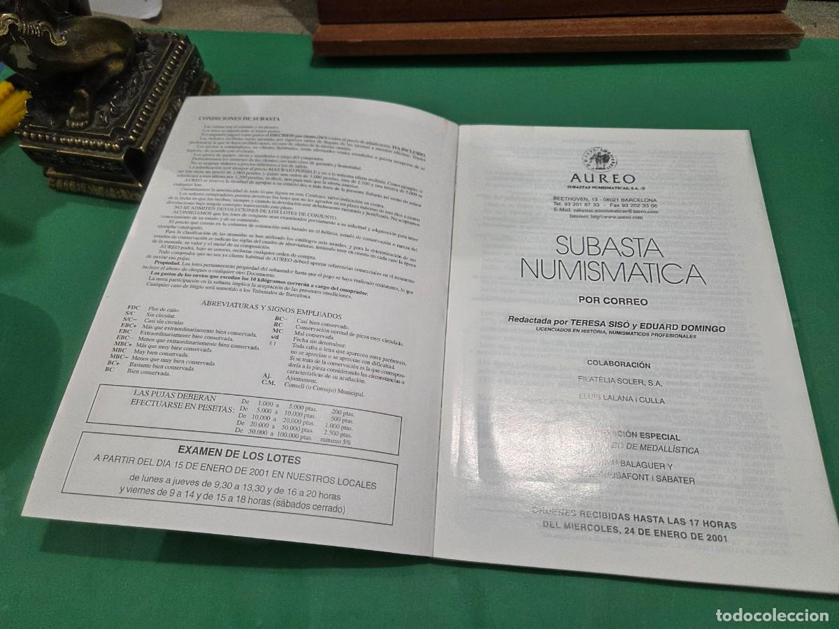 Cat&aacute;logos y libros de monedas: &rdquo;&rdquo;SUBASTA NUMISMATICA&rdquo;&rdquo;...AUREO...2001...CAT&Aacute;LOGO... - Foto 4