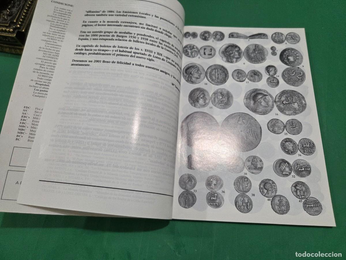 Cat&aacute;logos y libros de monedas: &rdquo;&rdquo;SUBASTA NUMISMATICA&rdquo;&rdquo;...AUREO...2001...CAT&Aacute;LOGO... - Foto 5