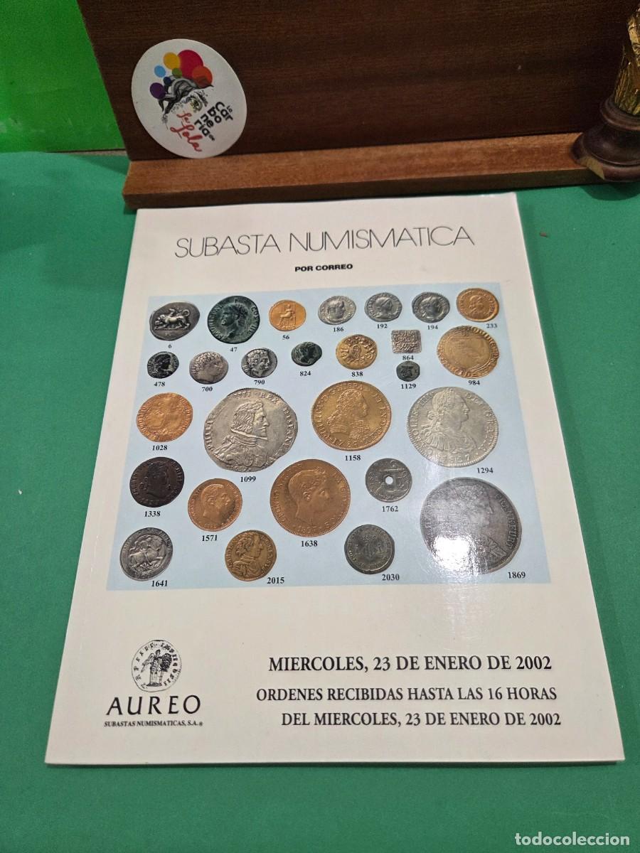 Cat&aacute;logos y libros de monedas: &rdquo;&rdquo;SUBASTA NUMISMATICA&rdquo;&rdquo;...AUREO...2002...CAT&Aacute;LOGO... - Foto 3