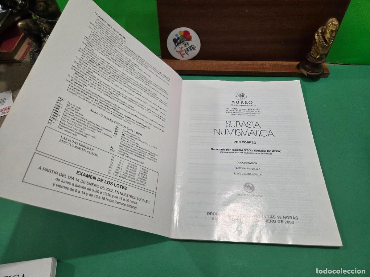 Cat&aacute;logos y libros de monedas: &rdquo;&rdquo;SUBASTA NUMISMATICA&rdquo;&rdquo;...AUREO...2002...CAT&Aacute;LOGO... - Foto 5