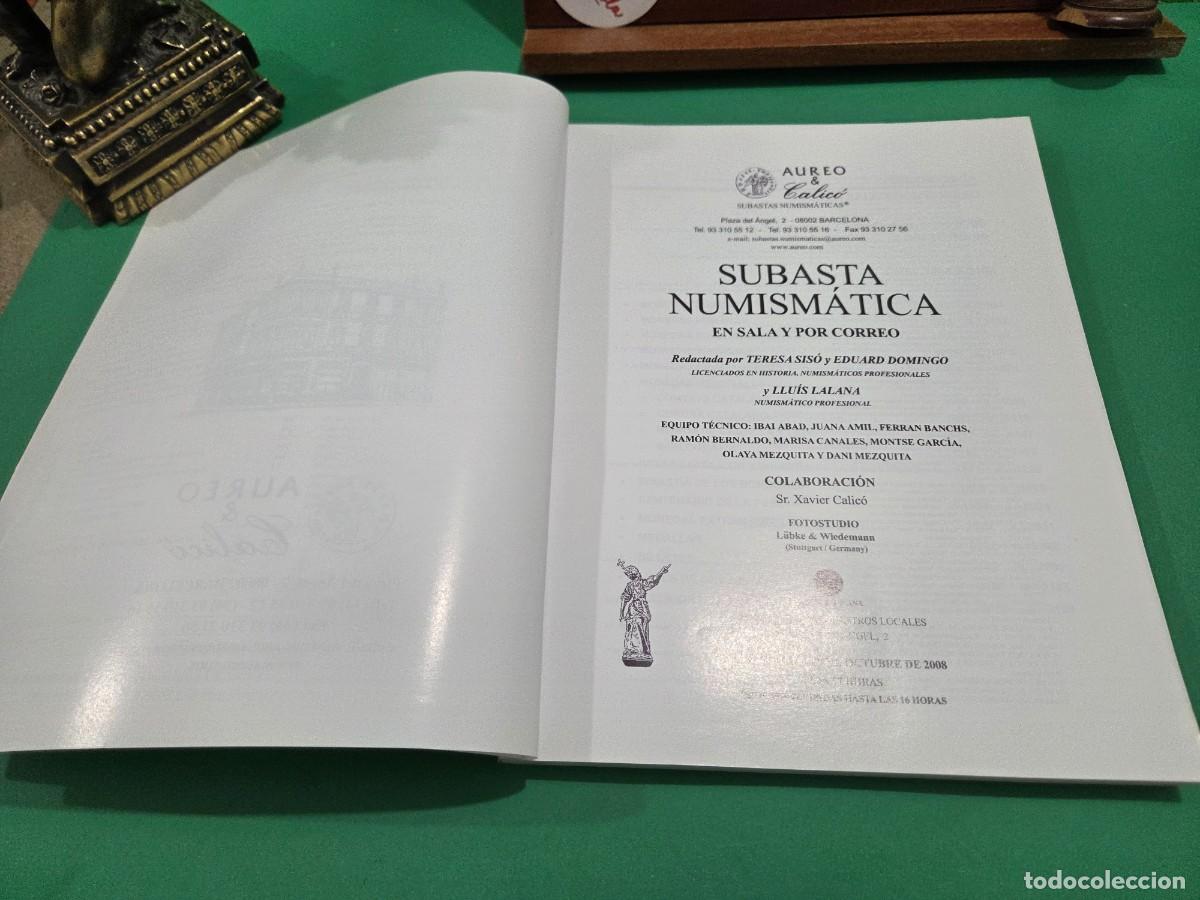 Cat&aacute;logos y libros de monedas: CAT&Aacute;LOGO...&rdquo;&rdquo;SUBASTA NUMISMATICA&rdquo;&rdquo;...AUREO & CALIC&Oacute;...2008... - Foto 4