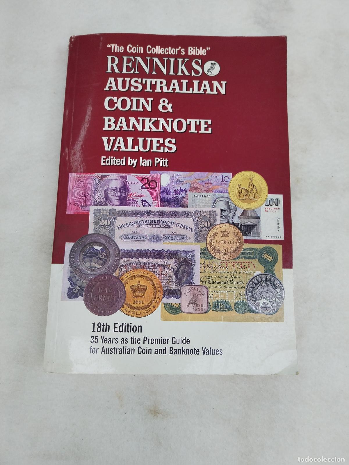 Cat&aacute;logos y Libros de Monedas: catalogo en ingles, renniks australian coin & banknote values - c189