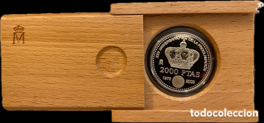 Cat&aacute;logos y Libros de Monedas: ESPA&Ntilde;A 2000 25&ordm; ANIVERSARIO CORONACI&Oacute;N JUAN CARLOS I MONEDA 2.000 PESETAS PLATA