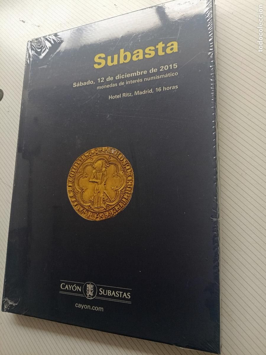 Cat&aacute;logos y Libros de Monedas: Cay&oacute;n. Cat&aacute;logo de subasta precintado nuevo, tapas duras 2015