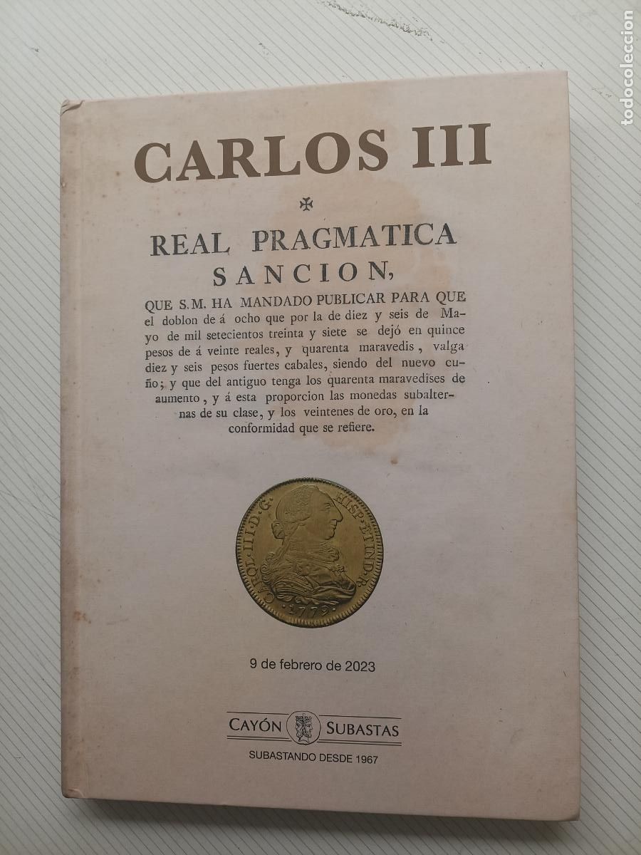 Cat&aacute;logos y Libros de Monedas: Cay&oacute;n 2023. Cat&aacute;logo de subasta, tapas duras