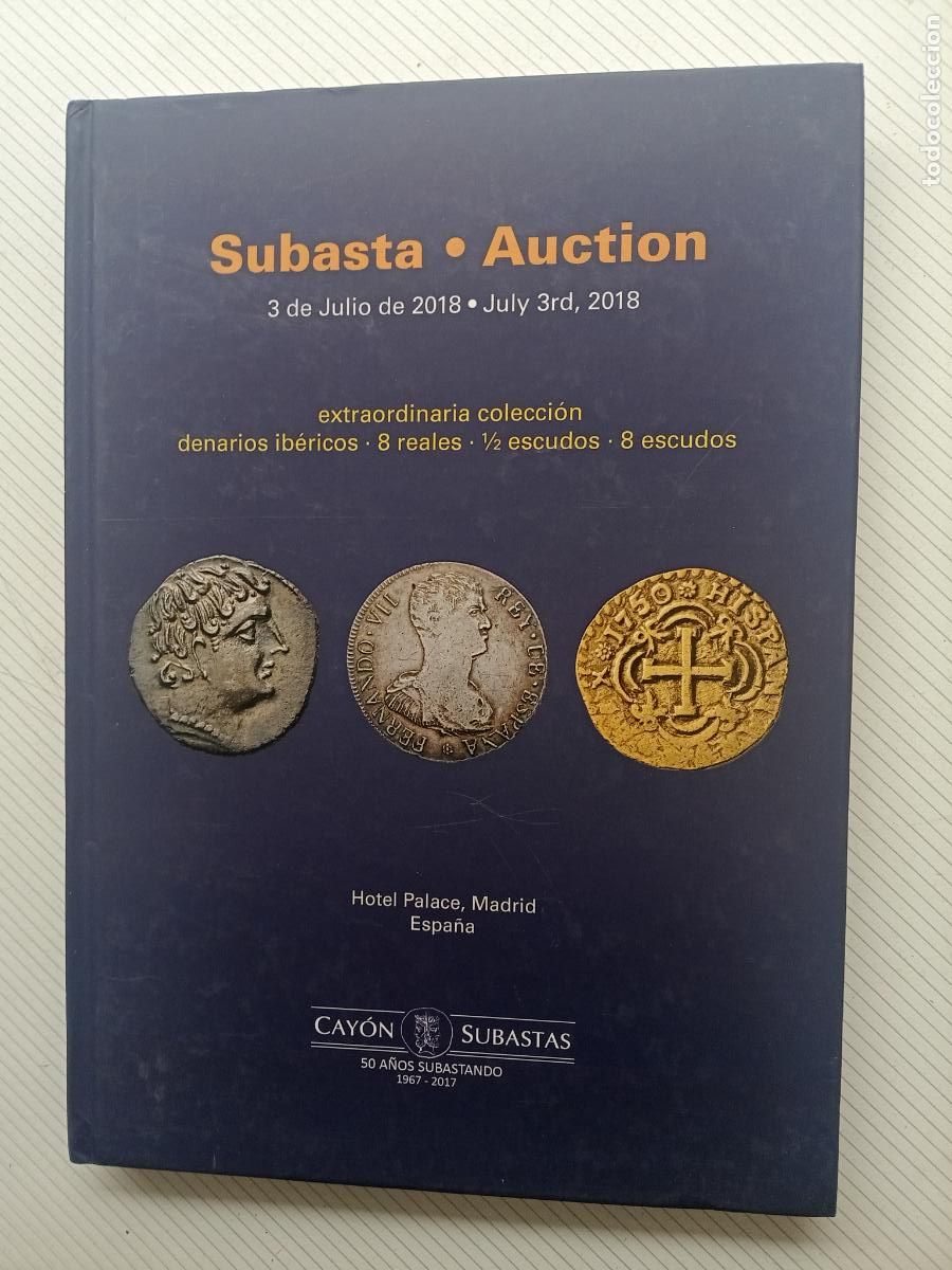 Cat&aacute;logos y Libros de Monedas: Cay&oacute;n 2017. Cat&aacute;logo de subasta, tapas duras