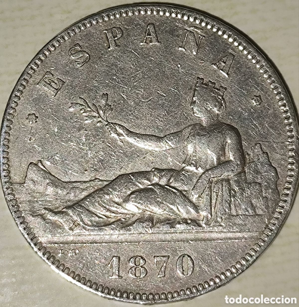 Cat&aacute;logos y Libros de Monedas: Moneda 1870 Espa&ntilde;a Gobierno Rep&uacute;blica