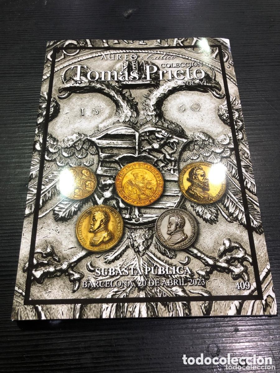 Cat&aacute;logos y libros de monedas: Catalogo de subastas Aureo Calic&oacute;, Tomas Prieto, medallas