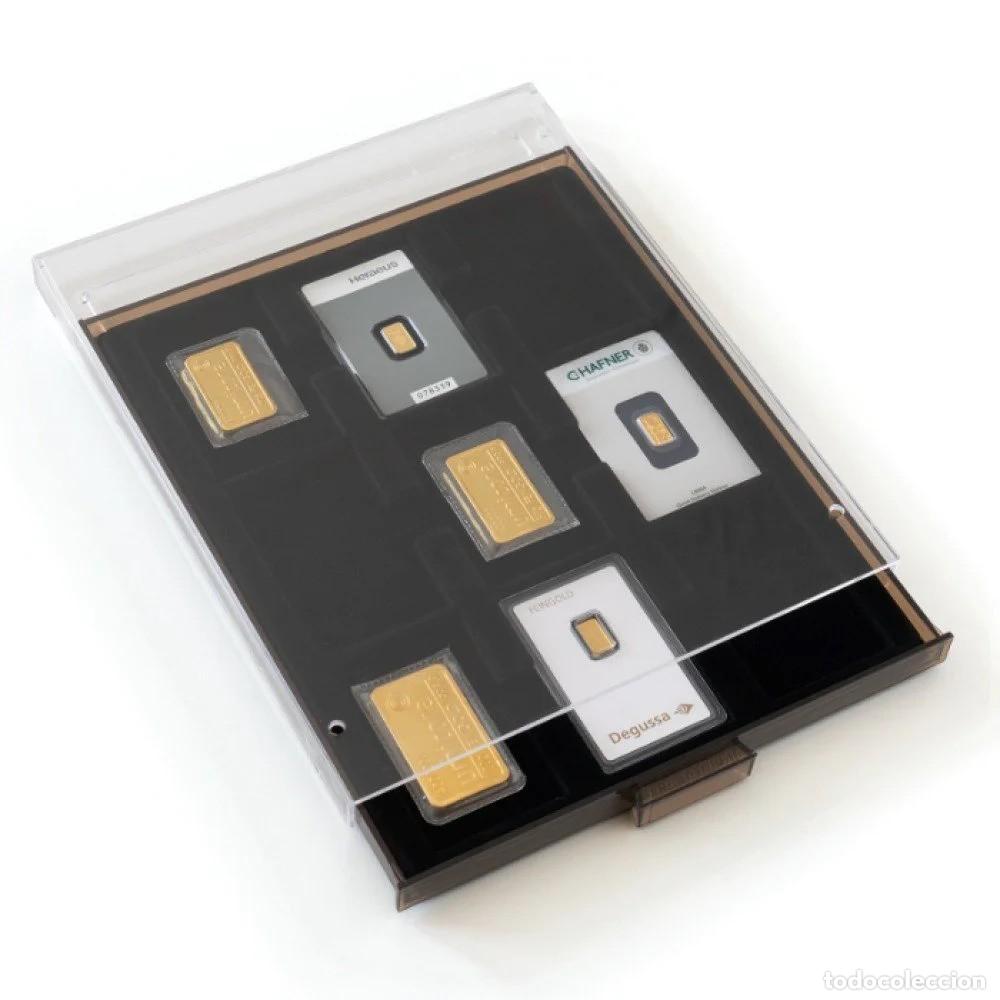 Cataloghi e Libri di Monete: Leuchtturm 362883 Bandeja para monedas con 9 divisiones para lingote de oro esta