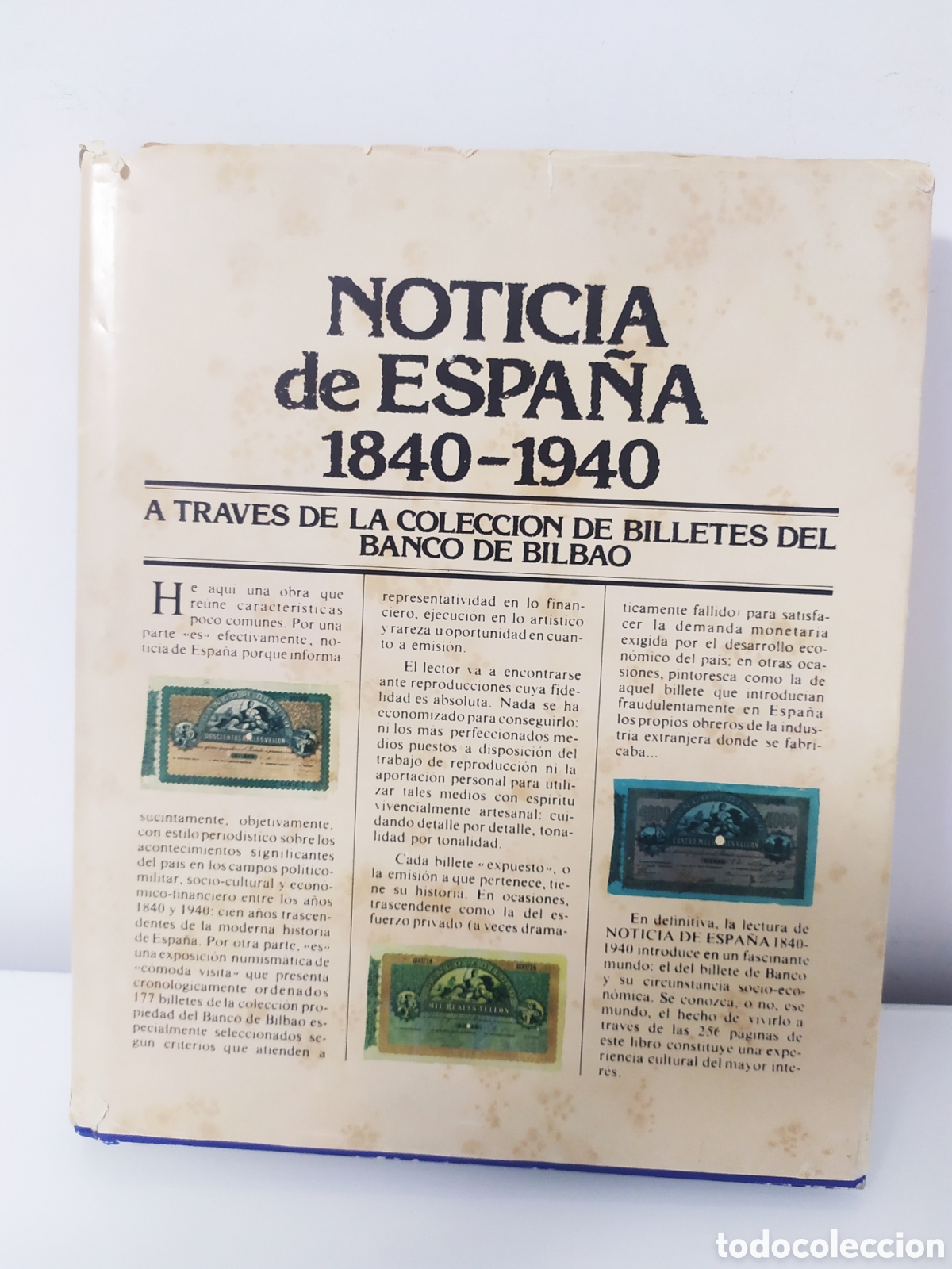Cat&aacute;logos y libros de monedas: NOTICIA DE ESPA&Ntilde;A 1840-1940 A TRAV&Eacute;S DE LA COLECCI&Oacute;N DE BILLETES DEL BANCO DE BILBAO