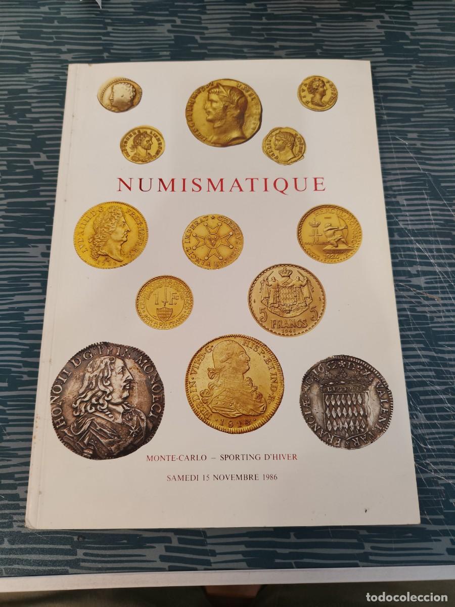 Cat&aacute;logos y libros de monedas: NUMISMATIQUE,MONTE CARLO-SPORTING D'HIVER,SAMEDI 15 NOV.1986,VER FOTOS.