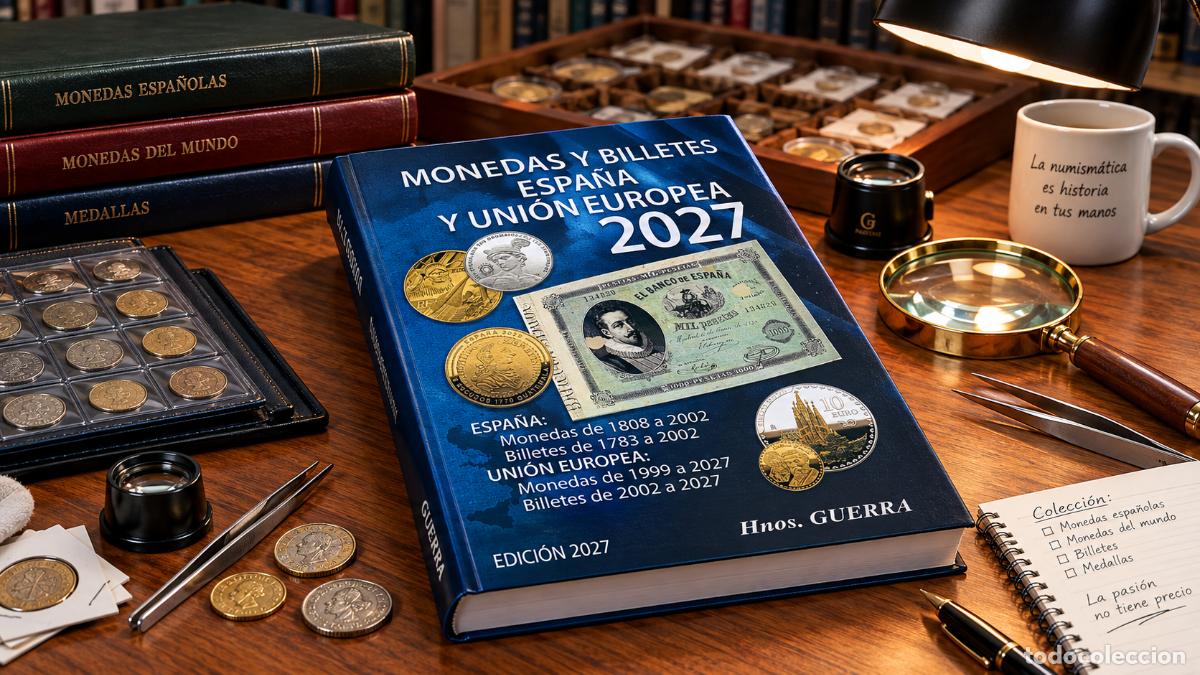 Cat&aacute;logos y libros de monedas: Cat&aacute;logo Guerra + 200 cartones GRATIS, di&aacute;metros a elegir.