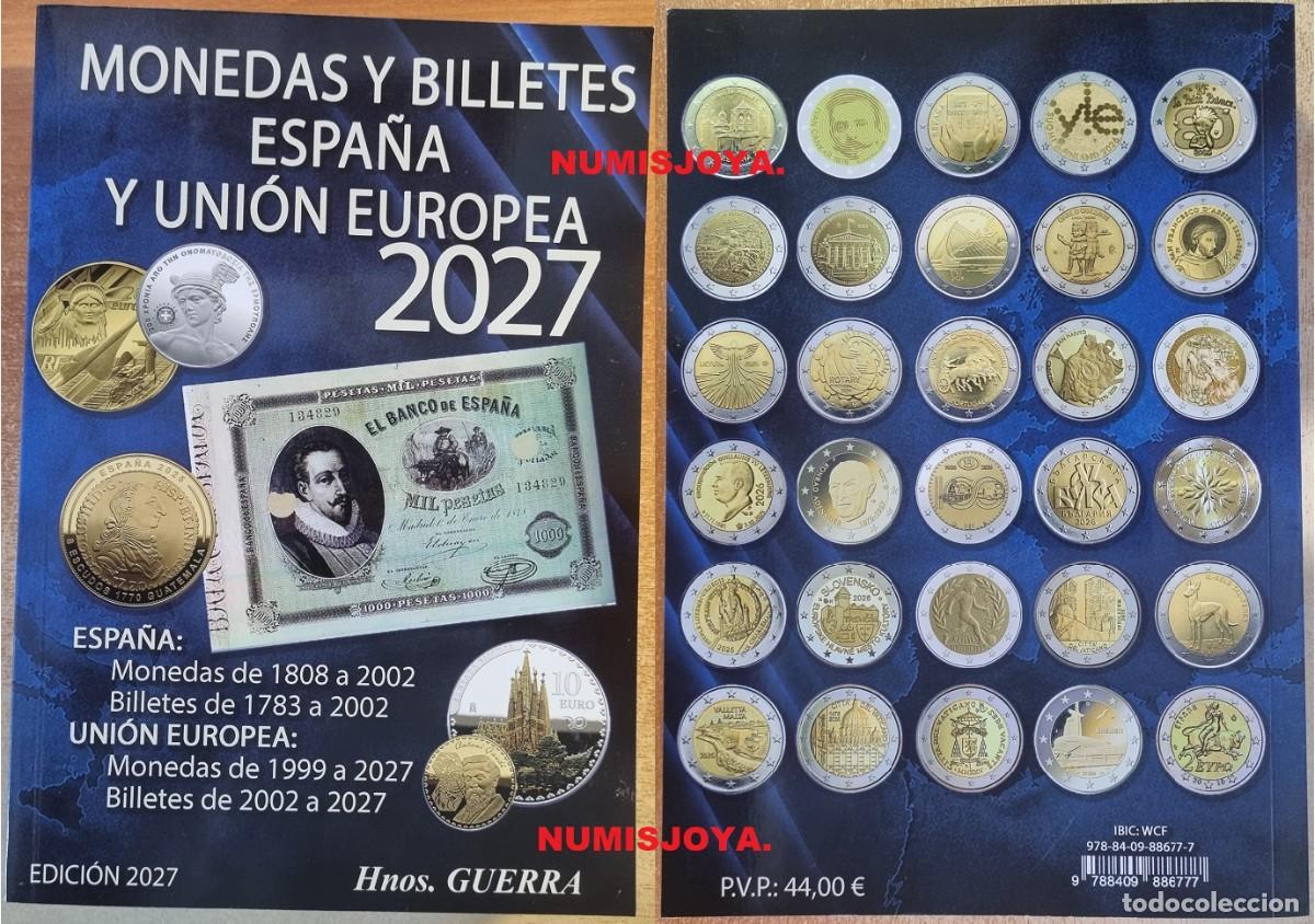 Cat&aacute;logos y libros de monedas: CATALOGO HERMANOS GUERRA MONEDAS Y BILLETES ESPA&Ntilde;A Y UNI&Oacute;N EUROPEA EDICI&Oacute;N 2027.