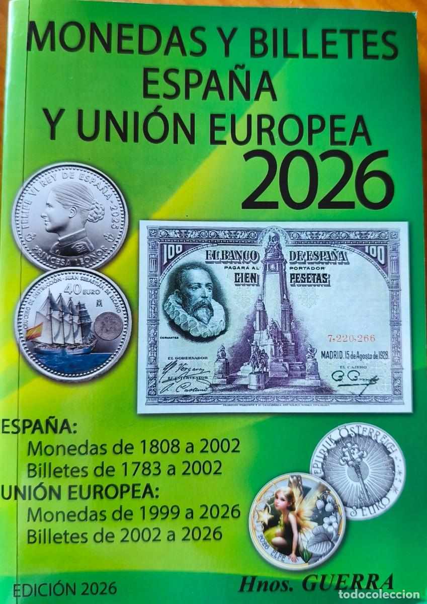 Cat&aacute;logos y libros de monedas: CATALOGO DE MONEDAS Y BILLETES ESPA&Ntilde;A EDICI&Oacute;N 2026