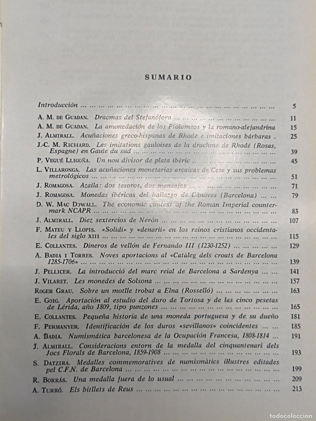 Cat&aacute;logos y libros de monedas: Acta Numismatica - I - C&iacute;rculo Filat&eacute;lico y Numism&aacute;tico - Foto 2