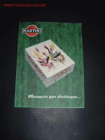 Catalogues publicitaires: FOLLETO PUBLICITARIO DE MARTINI A&Ntilde;OS 50, AGENTE COMERCIAL VIUDA DE J. LLOPIS,ALICANTE
