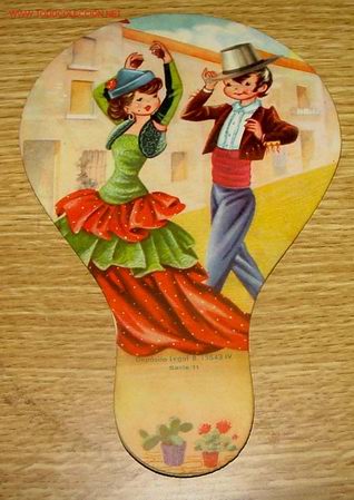 Werbekataloge: ANTIGUO PAY-PAY CON PUBLICIDAD A&Ntilde;OS 50 DIBUJOS DE SABATES - MIDE 19,5 X 12,5 CMS.
