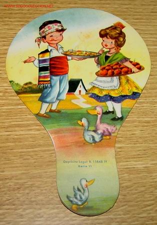 Catalogues publicitaires: ANTIGUO PAY-PAY CON PUBLICIDAD A&Ntilde;OS 50 DIBUJOS DE SABATES - MIDE 19,5 X 12,5 CMS.
