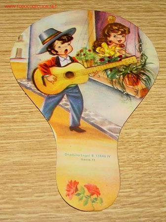 Werbekataloge: ANTIGUO PAY-PAY CON PUBLICIDAD A&Ntilde;OS 50 DIBUJOS DE SABATES - MIDE 19,5 X 12,5 CMS.