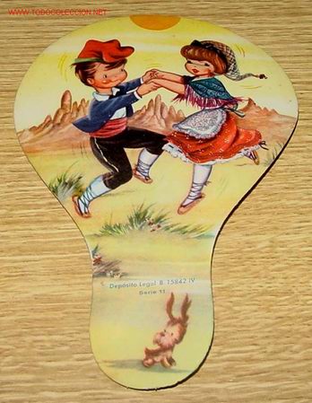 Werbekataloge: ANTIGUO PAY-PAY CON PUBLICIDAD A&Ntilde;OS 50 DIBUJOS DE SABATES - MIDE 19,5 X 12,5 CMS.