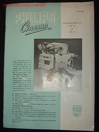 Advertising Catalogs: Folleto Philips Cinema, en franc&eacute;s, Projecteurs FP 5 et FP 6