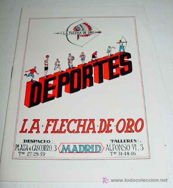 Werbekataloge: ANTIGUO CATALOGO DE DEPORTES - LA FLECHA DE ORO - MADRID - LA TEMPORADA NO LA ESPECIFICA - RUGBY - B