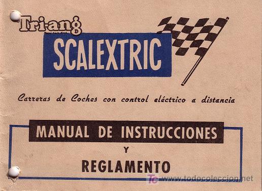 Cat&aacute;logos publicitarios: SCALEXTRIC TRIANG MANUAL DE INSTRUCCIONES y REGLAMENTO - Foto 1