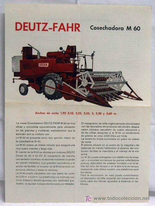 Deutz Fahr m2385 cosechadoras folleto