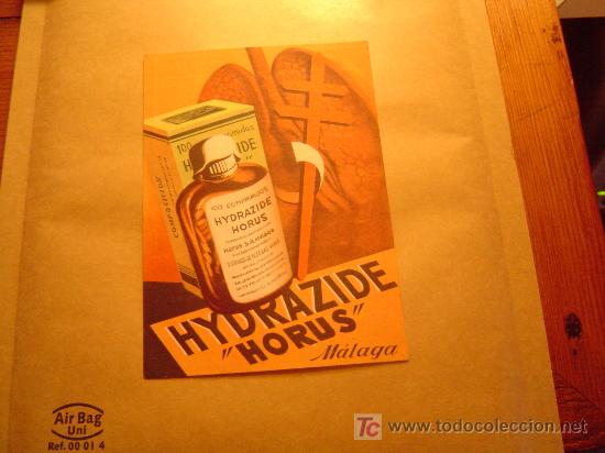 Advertising Catalogs: Peque&ntilde;o folleto farmacetuico de Hydrazide Horus .Malaga
