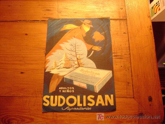Advertising Catalogs: Peque&ntilde;o folleto farmacetuico de Sudolisan Supositorios.Malaga