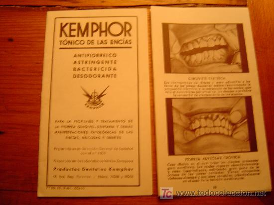 Cat&aacute;logos publicit&aacute;rios: Peque&ntilde;a publicidad de Kemphor t&oacute;nico de las encias