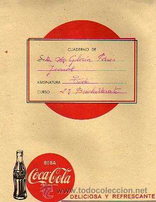 Cat&aacute;logos publicitarios: CUBRE LIBRETAS ESCOLAR BEBA COCA-COLA - Foto 1