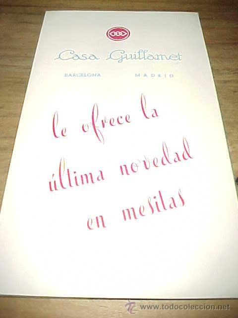 Catalogues publicitaires: CASA GUILLAMET. PUBLICIDAD CON SELLO DE AGENTE COMERCIAL.