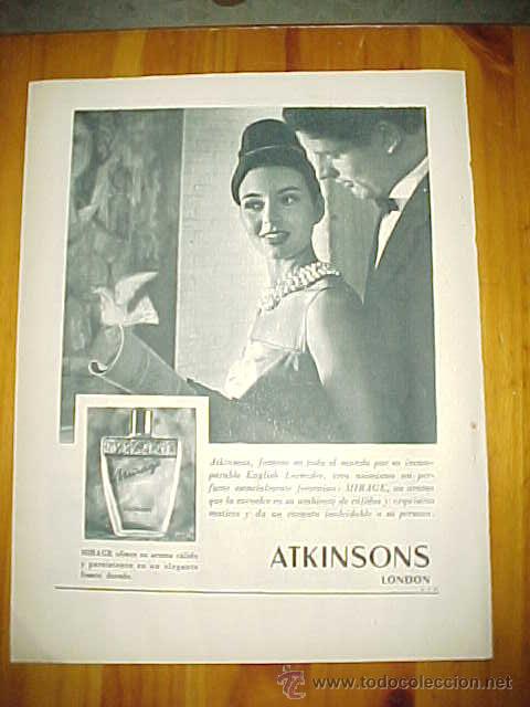 Catalogues publicitaires: ATKINSONS LONDON. MIRAGE. PUBLICIDAD DE LA REVISTA BLANCO Y NEGRO A&Ntilde;O 1962.