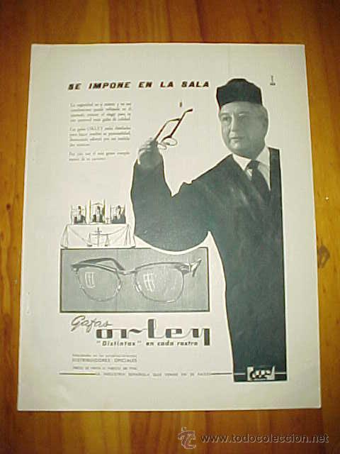 Catalogues publicitaires: GAFAS ORLEY. PUBLICIDAD EN LA REVISTA BLANCO Y NEGRO A&Ntilde;O 1959.