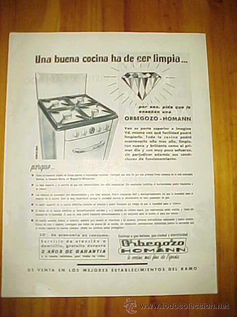 Catalogues publicitaires: ORBEGOZO. HOMANN. PUBLICIDAD EN LA REVISTA BLANCO Y NEGRO A&Ntilde;O 1959.