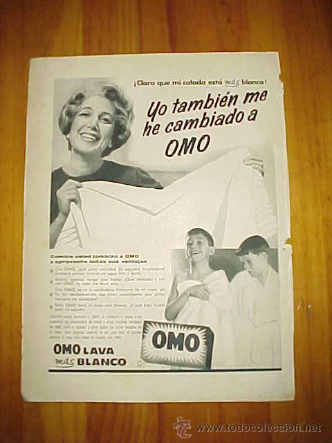 Catalogues publicitaires: OMO. RECORTE ANUNCIO EN REVISTA BLANCO Y NEGRO A&Ntilde;O 1964.