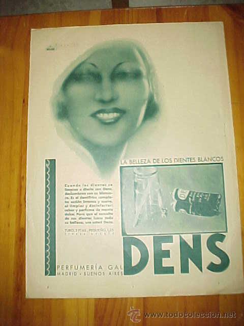 Catalogues publicitaires: DENS. PERFUMERIA GAL. RECORTE ANUNCIO EN ABC A&Ntilde;O 1933.