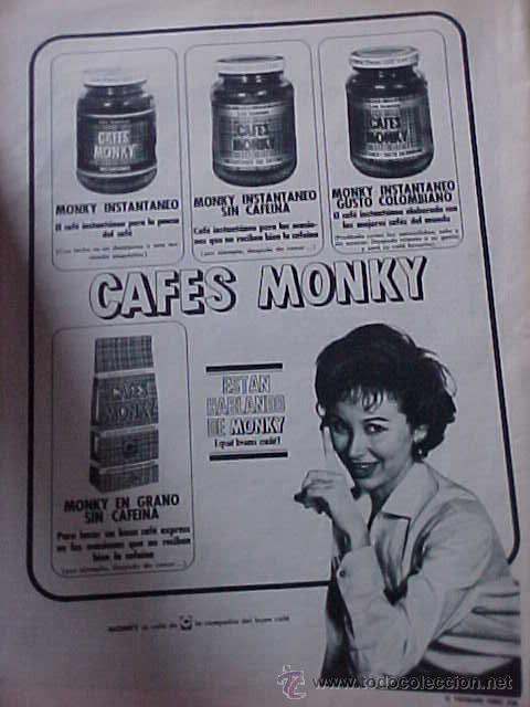 Catalogues publicitaires: CAFES MONKY. RECORTE DE LA REVISTA LA ACTUALIDAD ESPA&Ntilde;OLA A&Ntilde;O 1963.