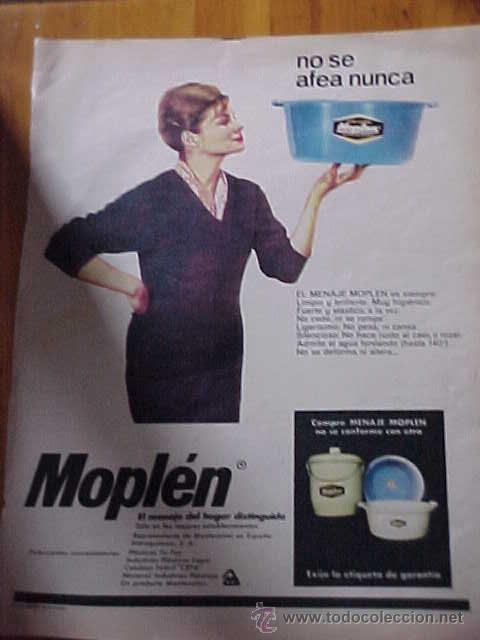 Catalogues publicitaires: MENAJE MOPLEN. RECORTE DE LA REVISTA LA ACTUALIDAD ESPA&Ntilde;OLA A&Ntilde;O 1963.