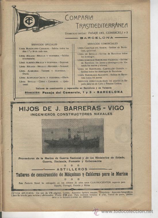 Cat&aacute;logos publicit&aacute;rios: HOJA PUBLICIDAD. A&Ntilde;O 1920. HIJOS DE J. BARRERAS . VIGO. CONSTRUCTORES NAVALES. BARCOS. PUERTO.