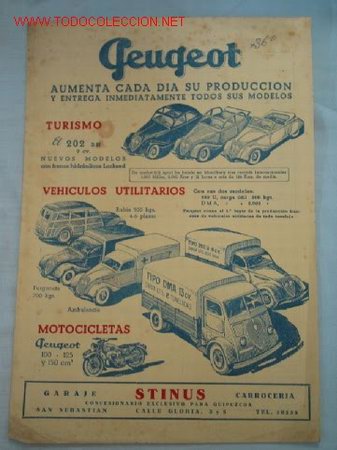 Cat&aacute;logos publicitarios: PUBLICIDAD PEUGEOT