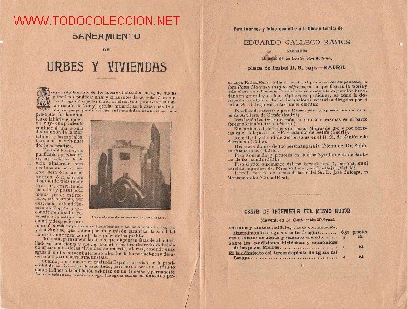 Werbekataloge: Impreso sobre saneamiento de urbes y viviendas ( circa 1906)