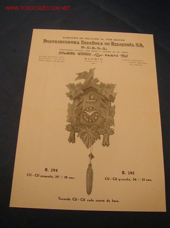Werbekataloge: FOLLETO PROPAGANDISTICO DE RELOJES - DIST. ESP. DE RELOJER&Iacute;A- MIDE 22 X 15.5 CM.